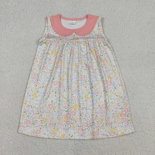 RTS Baby Girls Kids Sleeveless Floral Knee Length Dress
