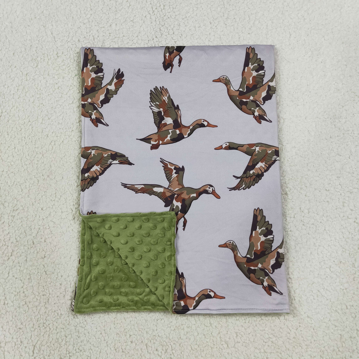 Sibling Baby Boys Girls Kids Long Sleeves Ducks Camo Print Romper Sets Pajamas Blankets Clothes