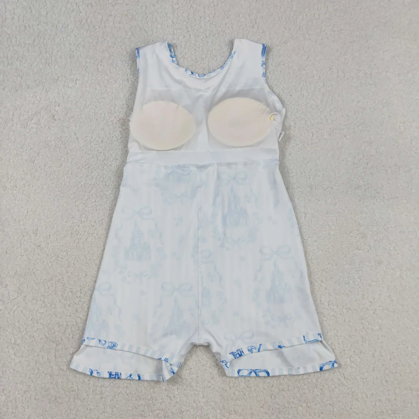 Sibling Baby Girls Kids Sleeveless Castles Bows Floral Shorts Knee Length Dresses