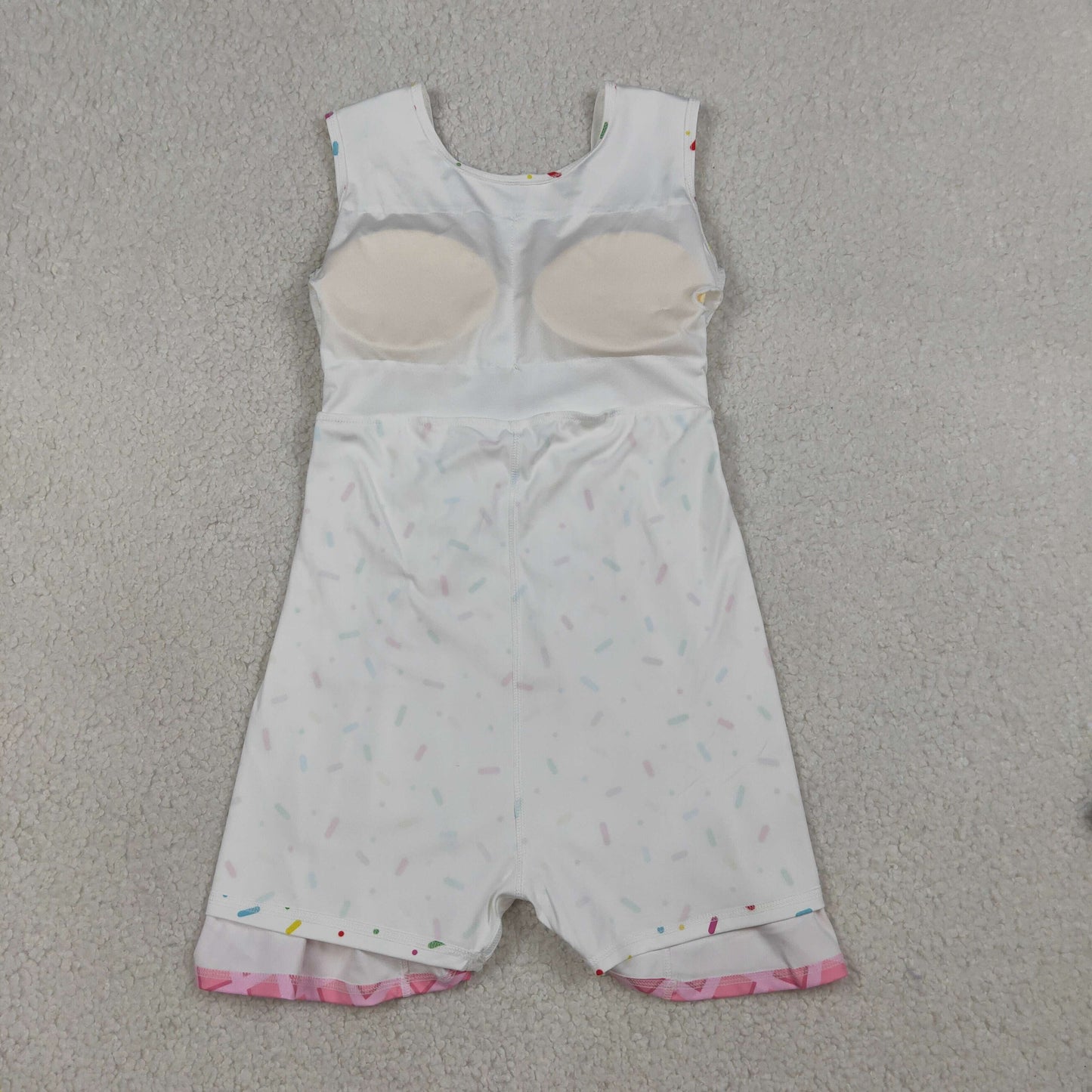 RTS Baby Girls Kids Sleeveless Sprinkles Pink Drips Yoga Knee Length Yoga Dress