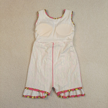Baby Girls Kids Sleeveless Softball Yoga Shorts Pink Knee Length Dress