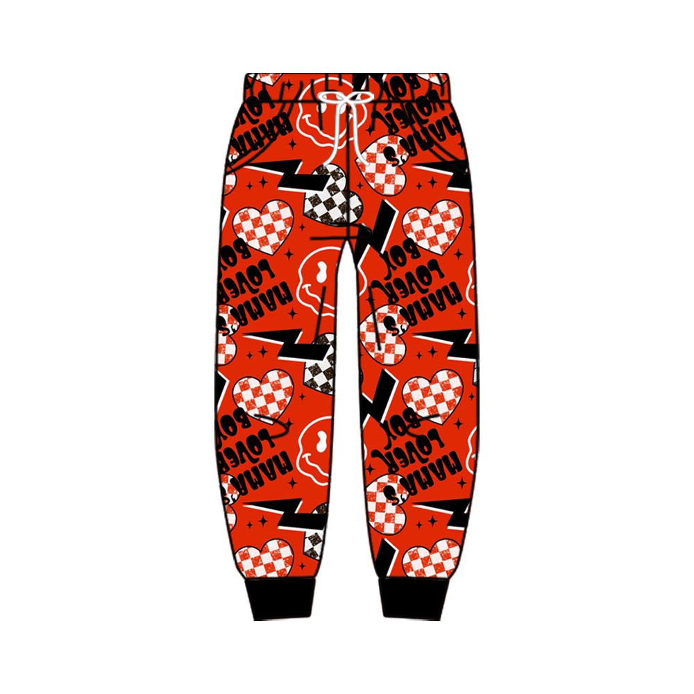 Moq 5 Baby Boys Kids Smile Hearts Valentine Pockets Jogger Pants Bottoms Clothes