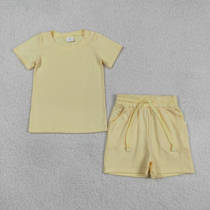 RTS Sibling Baby Boys Kids Short Sleeves Shirts Pockets Shorts Summer Cotton Sets Clothes