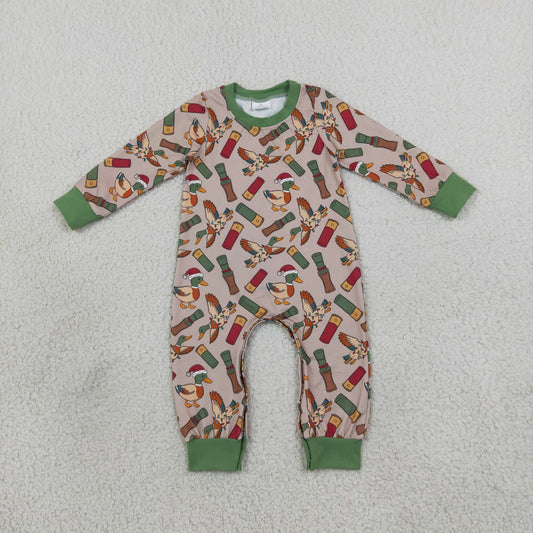 Baby Boys Kids Long Sleeves Ducks Christmas Hunting Romper Clothes