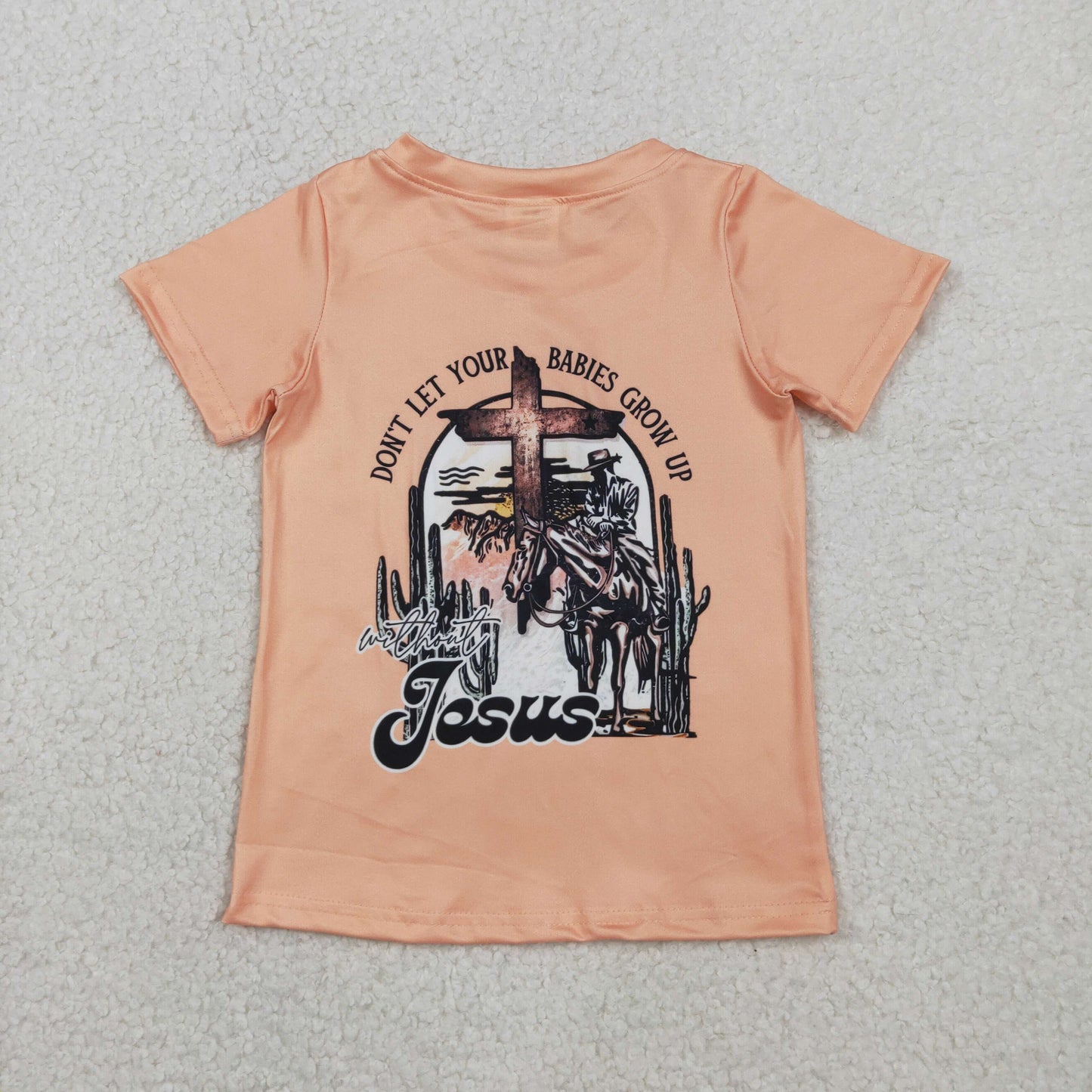 RTS Baby Boys Kids Short Sleeves Cross Cactus Shirt Tops