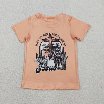 RTS Baby Boys Kids Short Sleeves Cross Cactus Shirt Tops