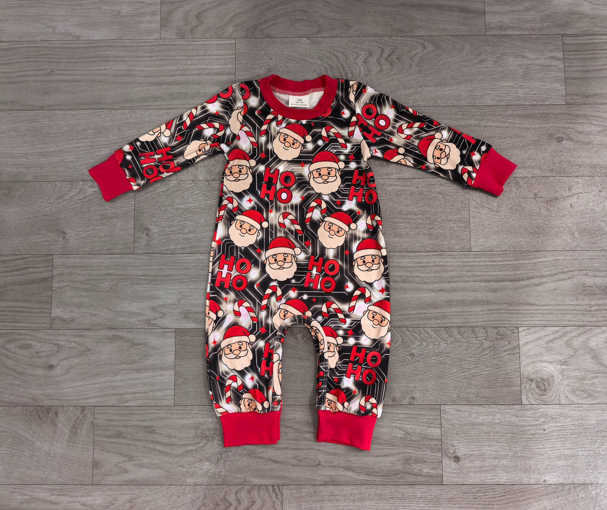 No moq Preorder Baby Boy Infant Long Sleeves Christmas Santa Romper Clothes