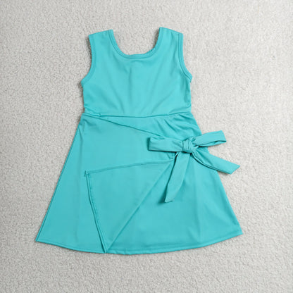 Sibling Baby Girls Sleeveless Shorts Knee Length Yoga Active Dresses Clothes