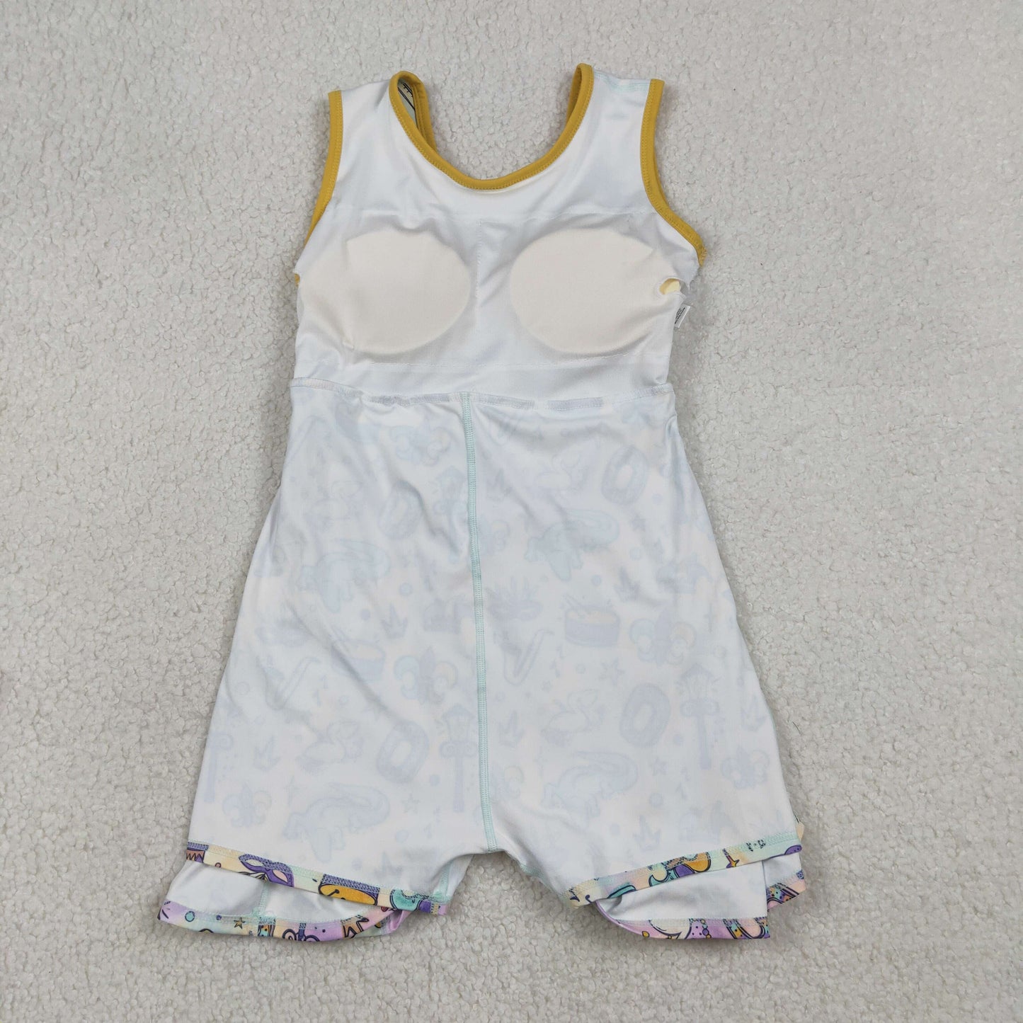 Baby Girls Kids Sleeveless Anchors Mardi Gras Yoga Shorts Knee Length Dress