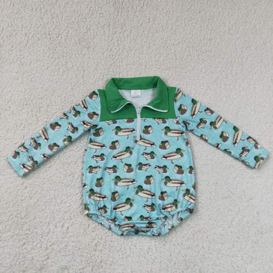 Baby Boys Infant Long Sleeves Ducks Zipper Bubble Romper Clothes