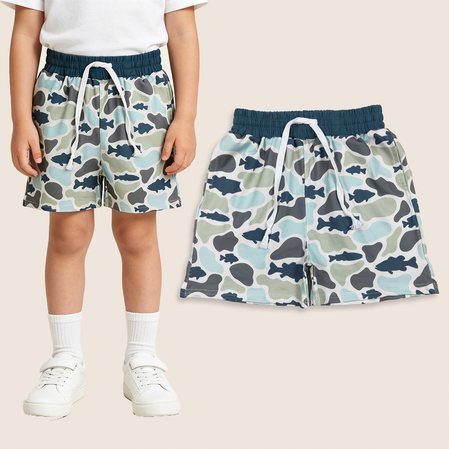 Baby Boys Kids Fish Camo Shorts Bottoms Summer Clothes