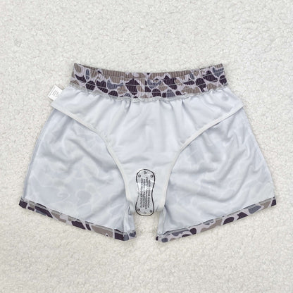 RTS Sibling Baby Boy Adult Swim Trunks Dark Grey Camo Hunting Pocket Shorts Daddy and Me Swimsuit Swimwear