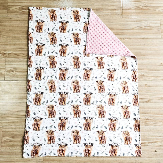 USA Shop Baby Girls Kids Western Cow Print Blanket