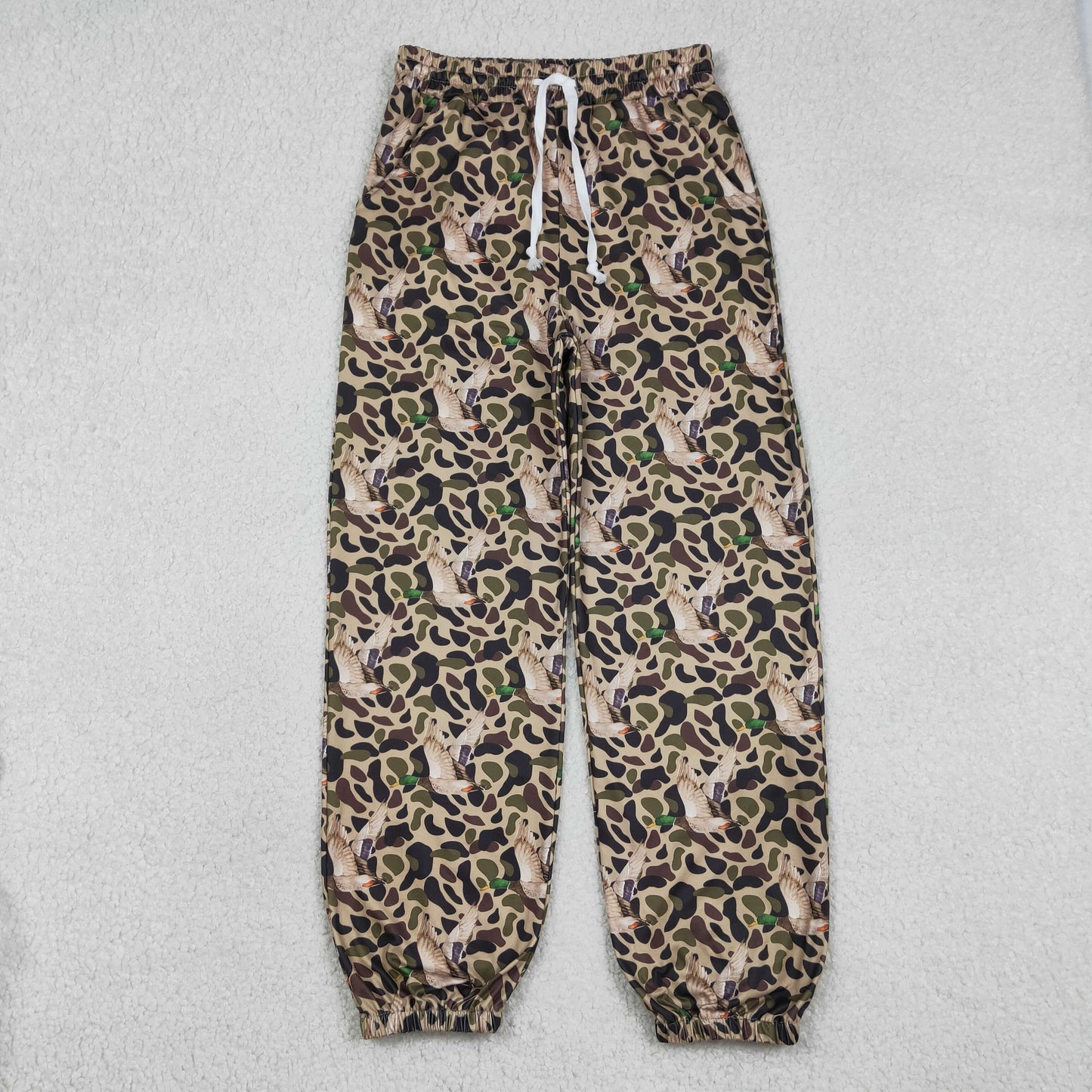 Adult Women Ducks Camo Print Pockets Pants Bottom