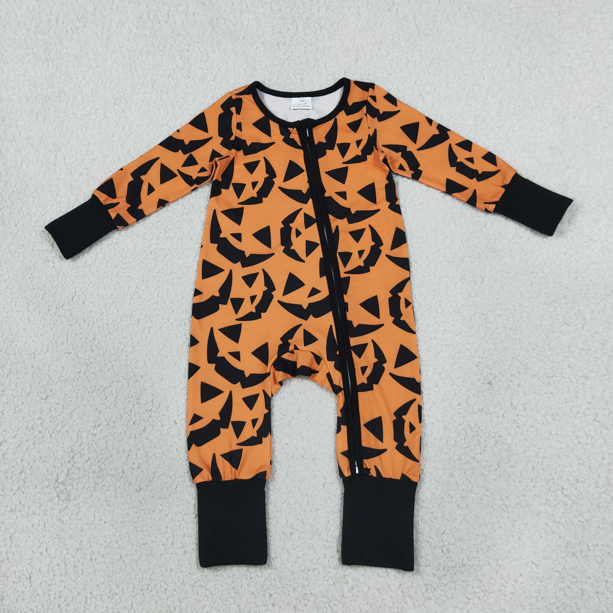 Sibling Baby Boys Kids Long Sleeves Halloween Pumpkins Romper Set Pajamas Clothes