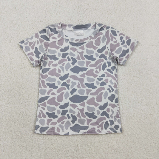 RTS Baby Boys Kids Short Sleeves Southern Grey Camo Shirt Tops