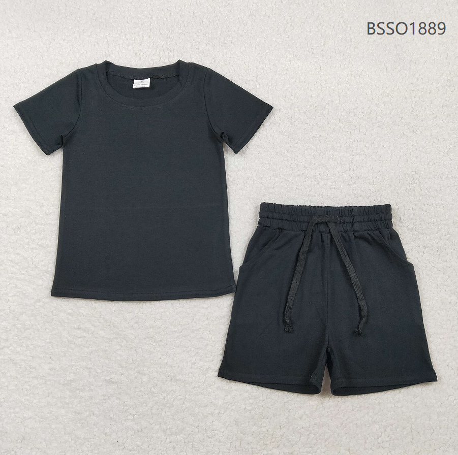 RTS Sibling Baby Boys Kids Short Sleeves Shirts Pockets Shorts Summer Cotton Sets Clothes