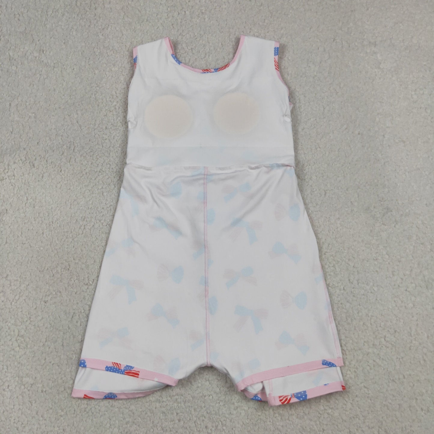 Baby Girls Toddler Bows Flower 4th of July Pink Yoga Shorts Knee Length Dress