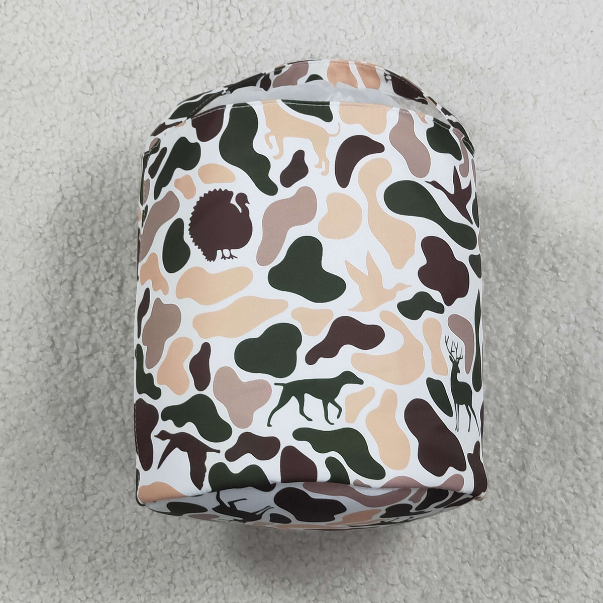Baby Toddler Kids Embroidery Rabbit Camo Print Basket Easter Bag RTS