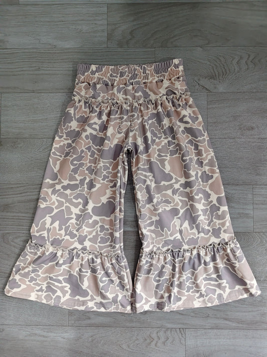 No moq Preorder Baby Girls Kids Camo Ruffle Pants Bottoms Yoga Active Clothes