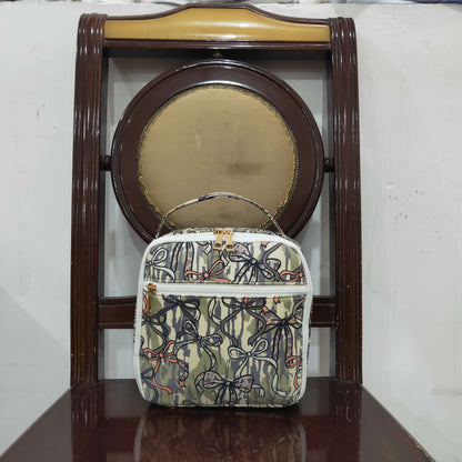 Baby Girls Kids Camo Bows Print Lunch Box Picnic Thermal Bag
