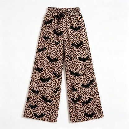 Moq 5 Preorder Adult Women Halloween Bats Leopard Pants Bottoms Clothes