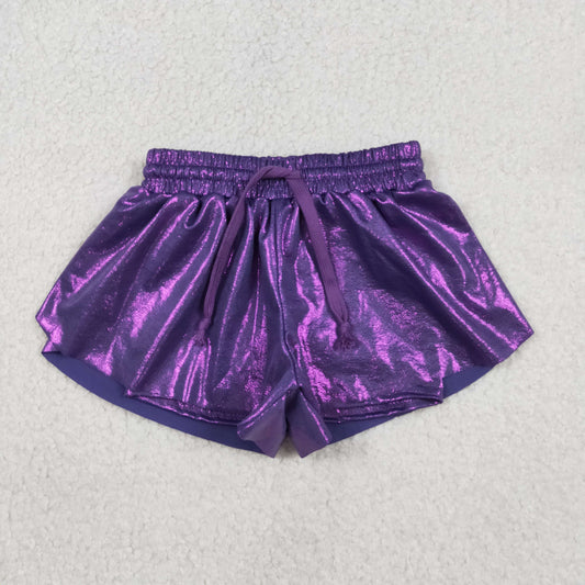 Baby Girls KIds Purple Leather Shorts Bottoms Clothes