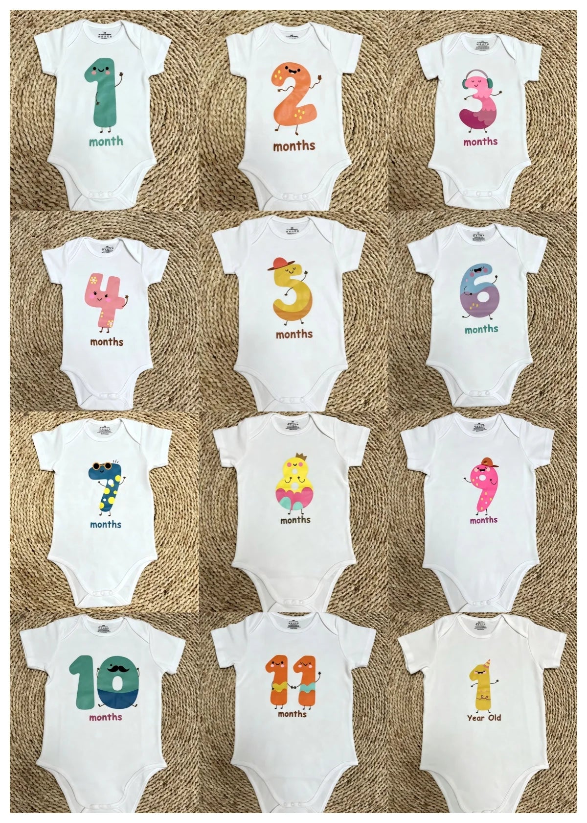 USA Shop Baby Short Sleeves Cotton Bodysuit Newborn Daily Rompers