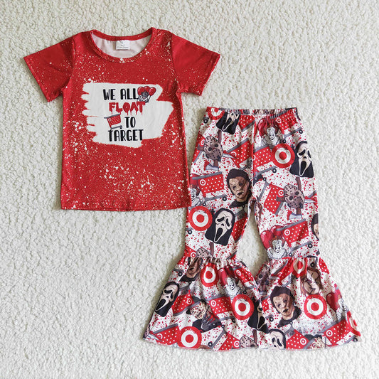 Promotion Baby Girl Halloween Shirt Pants Set